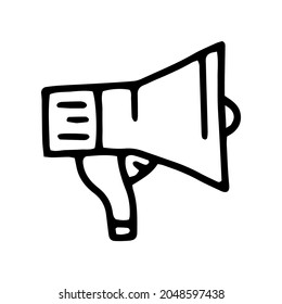 loudspeaker line vector doodle simple icon design