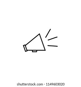 loudspeaker line vector icon