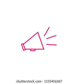 loudspeaker line vector icon