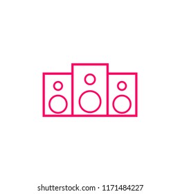 loudspeaker line vector icon