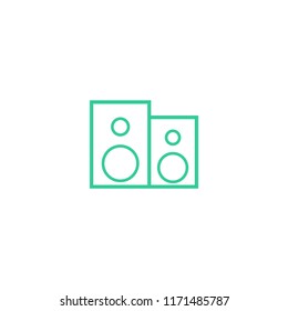 loudspeaker line vector icon