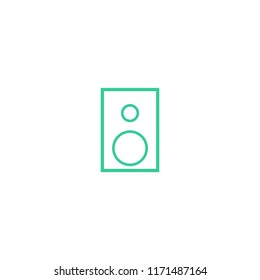 loudspeaker line vector icon