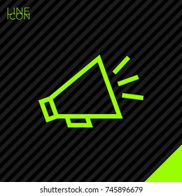 loudspeaker line vector icon