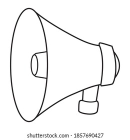 loudspeaker line vector illustration,isolated on white background,top view