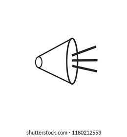 Loudspeaker logo icon creative design Black and white eps 10