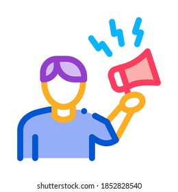 vector de icono de altavoz. seña de los altavoces. ilustración de símbolo de color