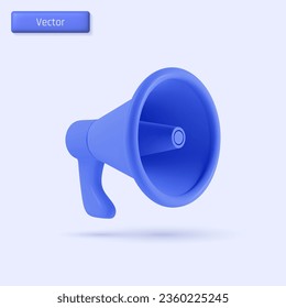 Loudspeaker, marketing time concept. 3D vector icon.