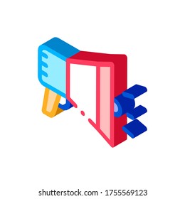 Loudspeaker Megaphone Agile Element vector isometric sign. color isolated symbol illustration
