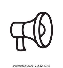 Loudspeaker megaphone icon. Megaphone icon. Electric megaphone symbol with sound. Vector eps 10