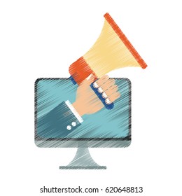 loudspeaker or megaphone icon image 
