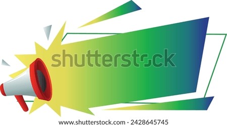 A loudspeaker or megaphone icon isolated Gradient Vector