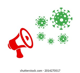 loudspeaker megaphone icon isolated on white background