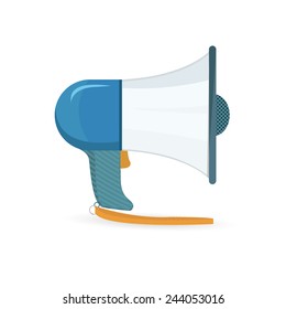 Loudspeaker or megaphone icon isolated on white background.