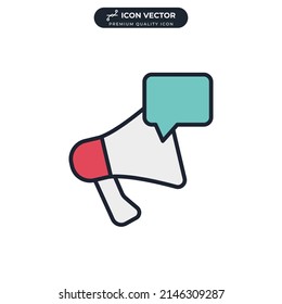 Loudspeaker. megaphone icon symbol template for graphic and web design collection logo vector illustration