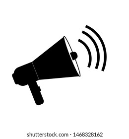 loudspeaker, megaphone icon vector, Announcement flat design symbol style  on white background. Can be used in web and mobile - vector illustration