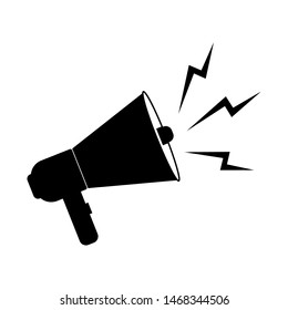 loudspeaker, megaphone icon vector, Announcement flat design symbol style  on white background. Can be used in web and mobile - vector