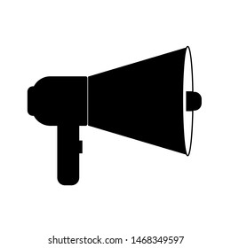 loudspeaker, megaphone icon vector, Announcement flat design symbol style  on white background. Can be used in web and mobile.