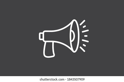 Icono de vector lineal megáfono del altavoz