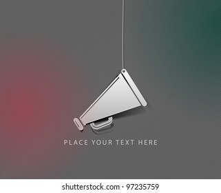 Loudspeaker, megaphone, speaker. Vector icon illustration.