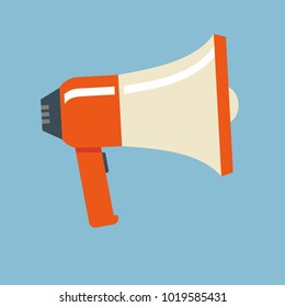 Loudspeaker or megaphone vector icon isolated on a light background. Concept of promotion, advertising, communication.