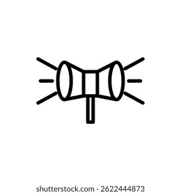 Loudspeaker microphone audio vector logo design