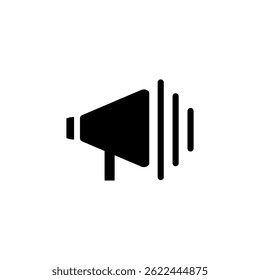 Diseño del logotipo del Vector de audio del micrófono del altavoz