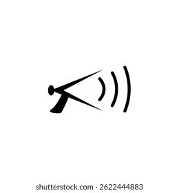 Loudspeaker microphone audio vector logo design