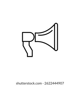 Loudspeaker microphone audio vector logo design