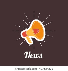Loudspeaker. News. Vector Illustration
