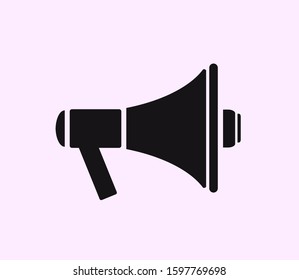 Loudspeaker on the background. Symbol. Vector illustration.
