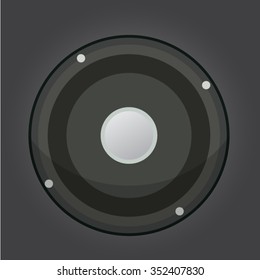 Loudspeaker on dark background.
