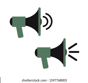 Loudspeaker on a white background. Vector illustration.