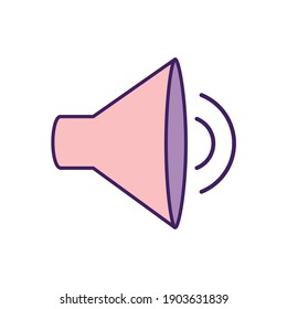 altavoz en un diseño de ilustración vectorial de fondo blanco