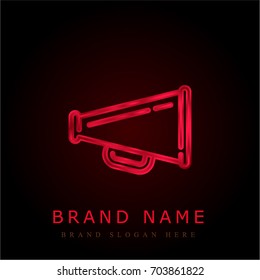Loudspeaker red chromium metallic logo
