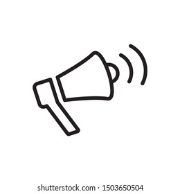 Loudspeaker sign, megaphone icon vector design illustration