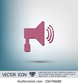 loudspeaker sign. Volume icon . sound icon