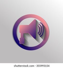 loudspeaker sign. Volume icon . sound icon