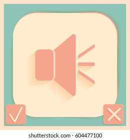 loudspeaker sign. Volume icon . sound icon