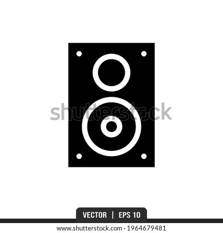 Loudspeaker Silhouette icon vector, illustration logo template in trendy style. Suitable for many purposes.