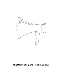 loudspeaker. simple flat vector icon illustration. outline line symbol - editable stroke