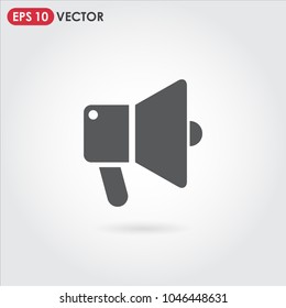 loudspeaker single vector icon on light background
