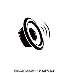loudspeaker sound logo template design vector in isolated white background
