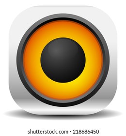 Loudspeaker. speaker, music, audio vector icon.