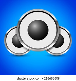 Loudspeaker. speaker, music, audio vector