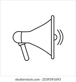Loudspeaker stock icon outline vector