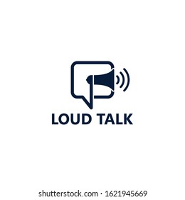 Loudspeaker Talk Logo Template Design