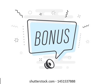 Loudspeaker with text 'bonus' on Quick Tips badge. Business concept for new ideas creativity and innovative solution. File has clipping path.
