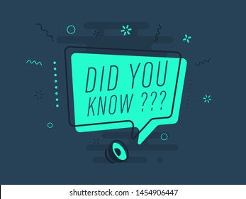 Loudspeaker with text 'did you know' on Quick Tips badge. Business concept for new ideas creativity and innovative solution. File has clipping path.