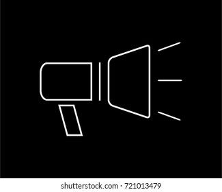 loudspeaker thin line icon