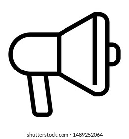 loudspeaker thin line vector icon